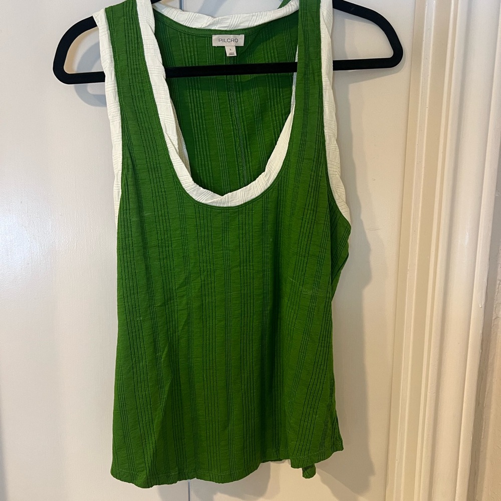 Anthro pilcro Green Sleeveless Top - Picture 2 of 4
